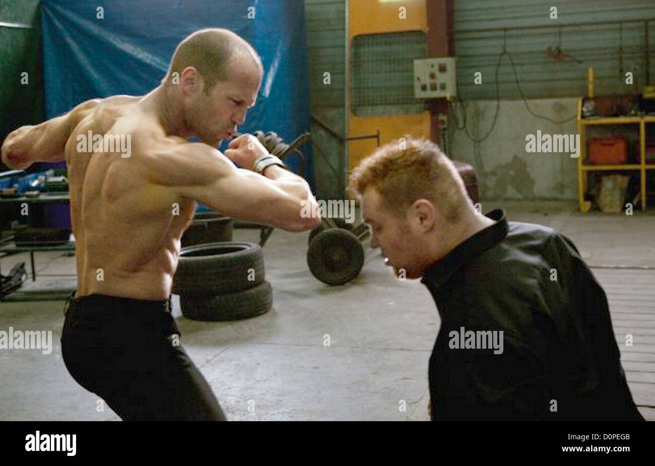 TRANSPORTER 3 - 2008 Lions Gate Entertainment film with Jason Statham at left Stock Photo