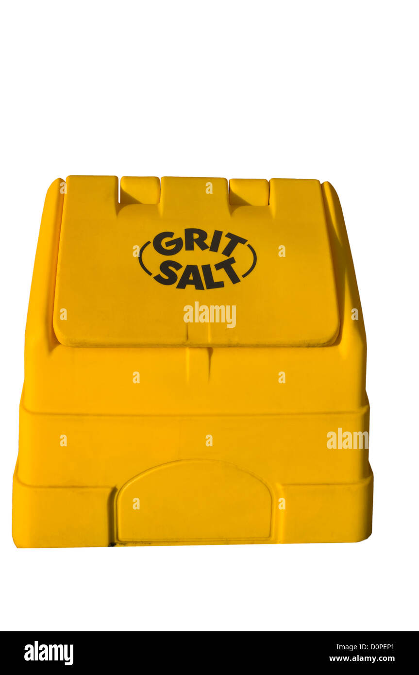 Grit Salt Container Stock Photo Alamy