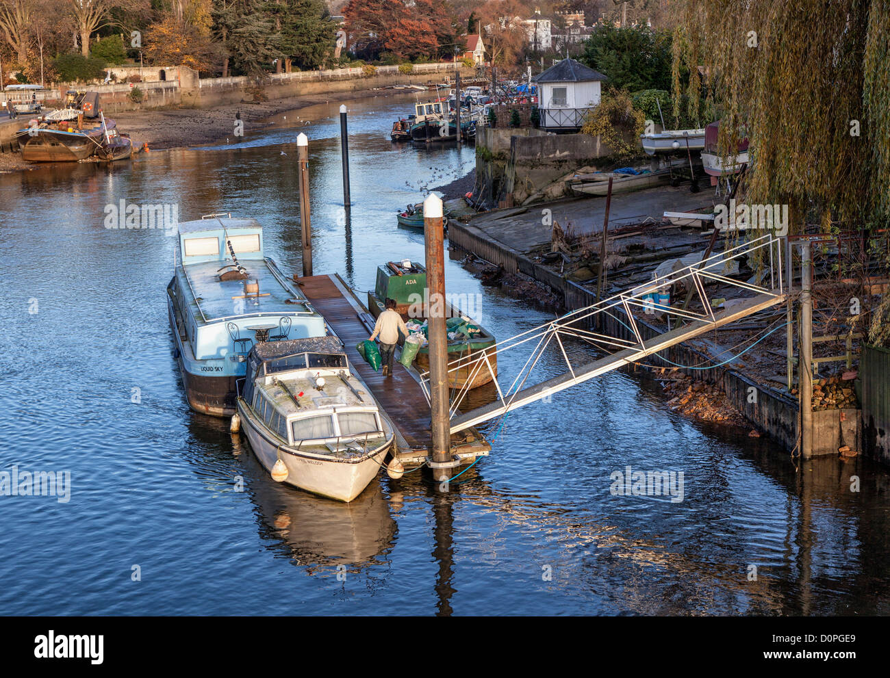 Eel Pie Island is only accessible by boat or footbridge a landing may