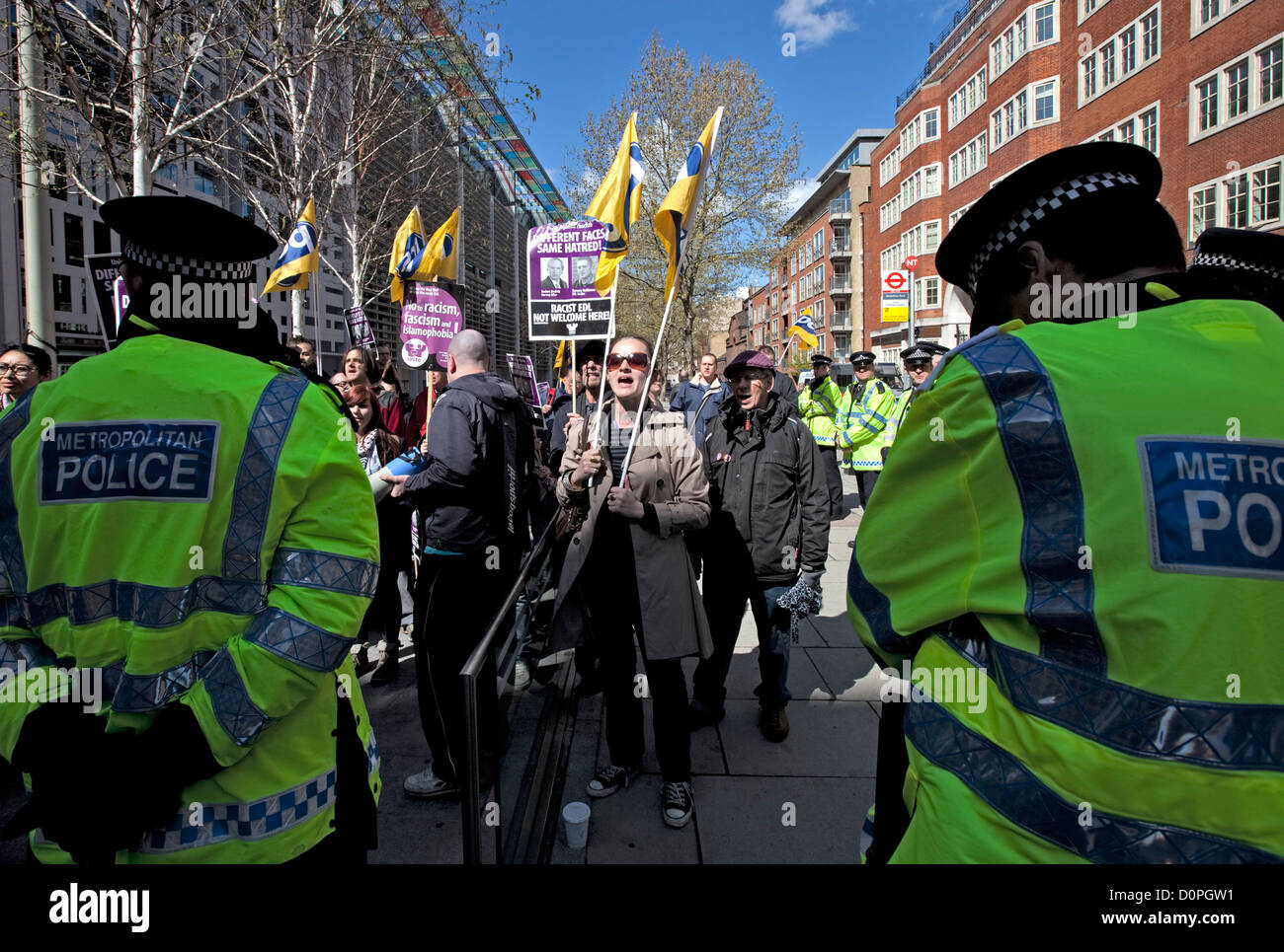 EDL (english defense league) rally in westminster Stock Photo - Alamy
