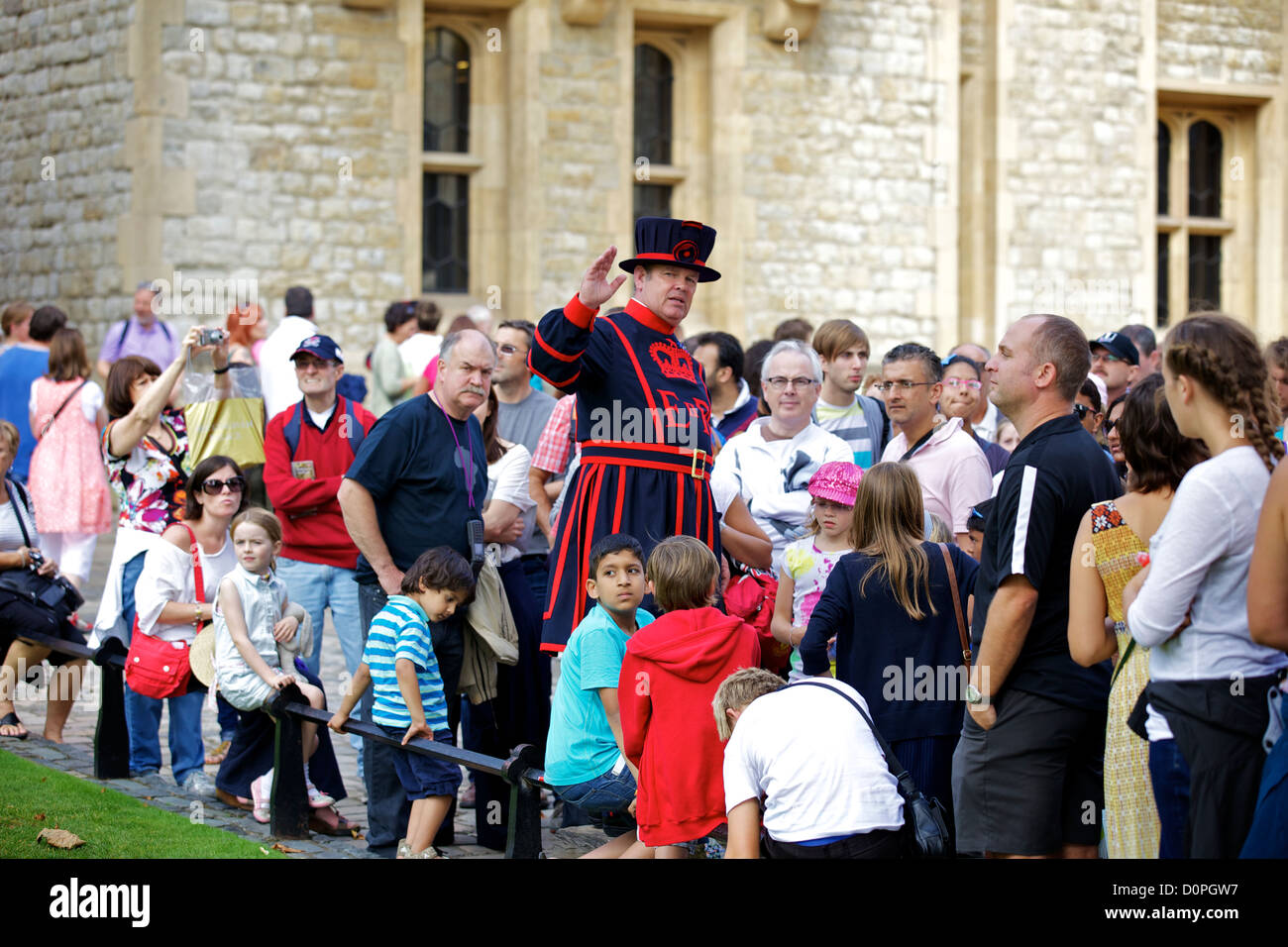Beefeater Tour guide at the Tower of London, London, England, UK, Europe Stock Photo