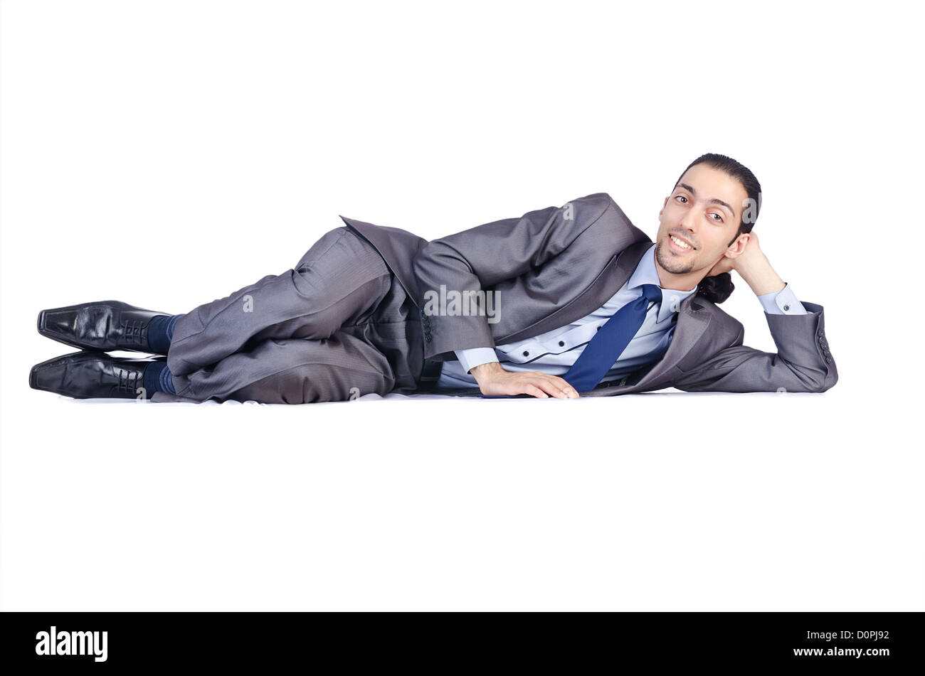 Businessman isolated on the white background Stock Photo - Alamy