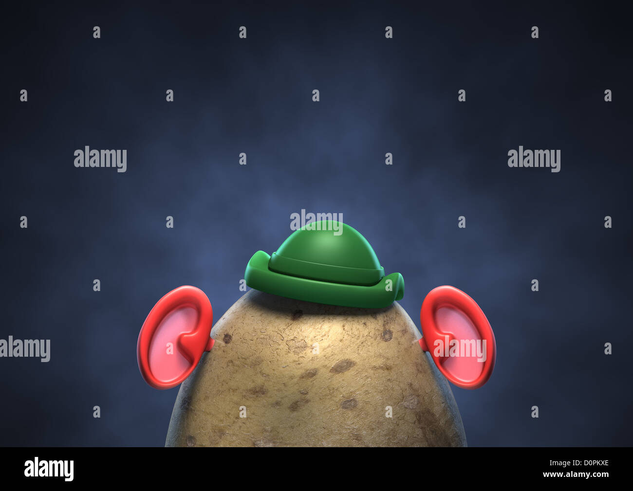 Potato, mr potato head, toy, hat, ears, conceptual, Stock Photo