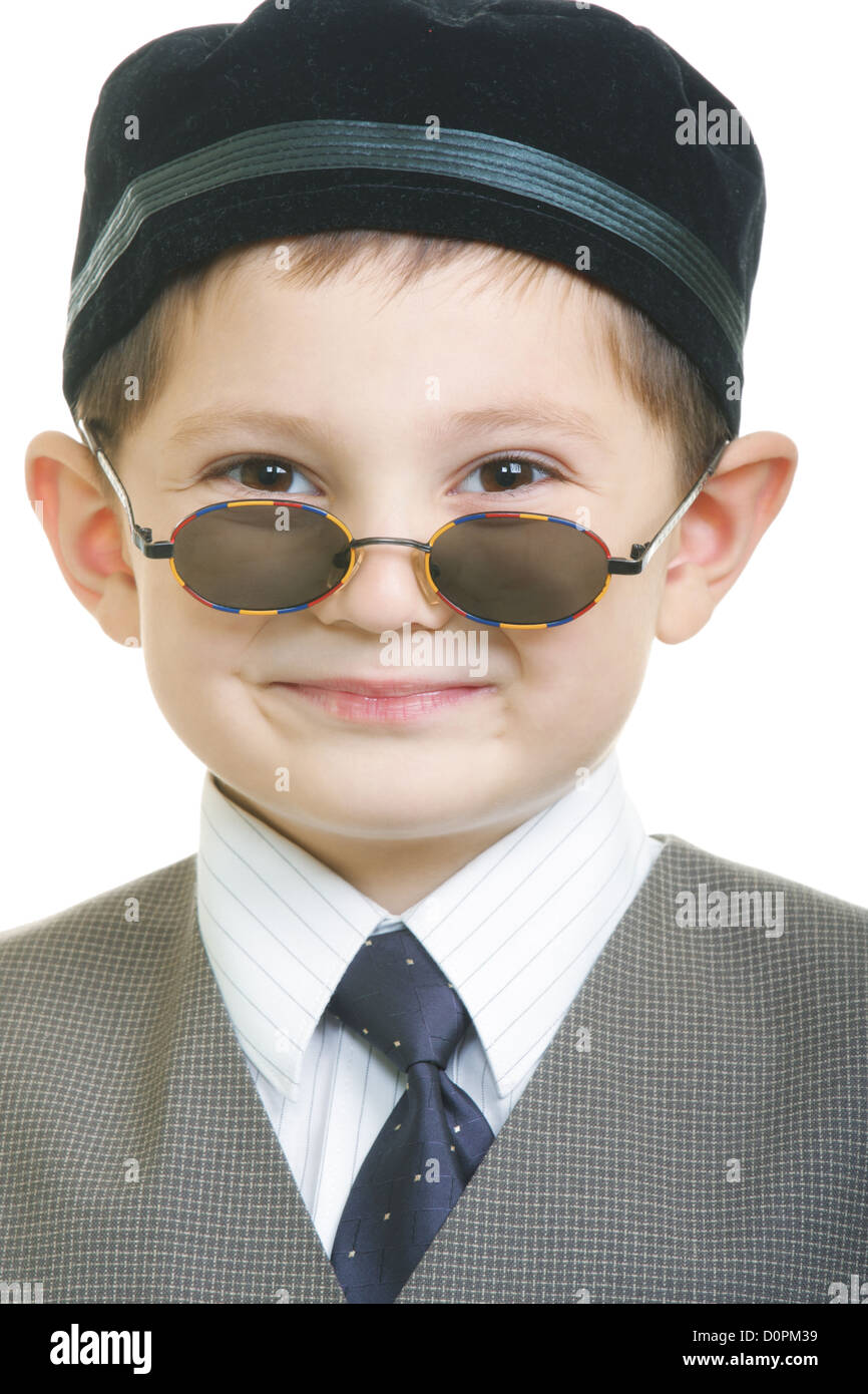 Funny kid in sunglasses Stock Photo Alamy