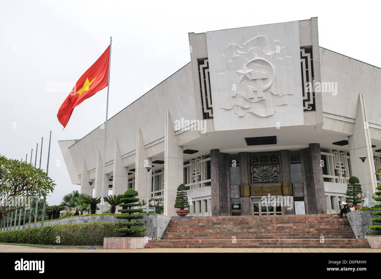 HANOI, Vietnam - The main entrance of the Ho Chi Minh, or Uncle Ho, the former leader of North Vietnam and founder of modern unified Vietnam. Stock Photo