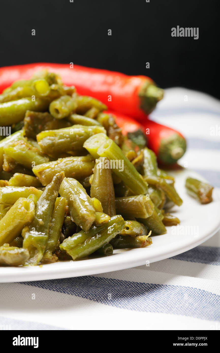 Baked beans and chilli Stock Photo Alamy
