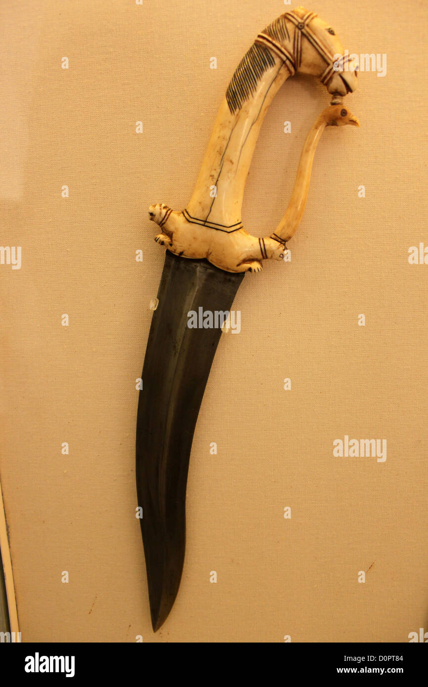 Mughal dagger with ivory handle with horse head, royal knife, Rjasthan India Stock Photo Alamy