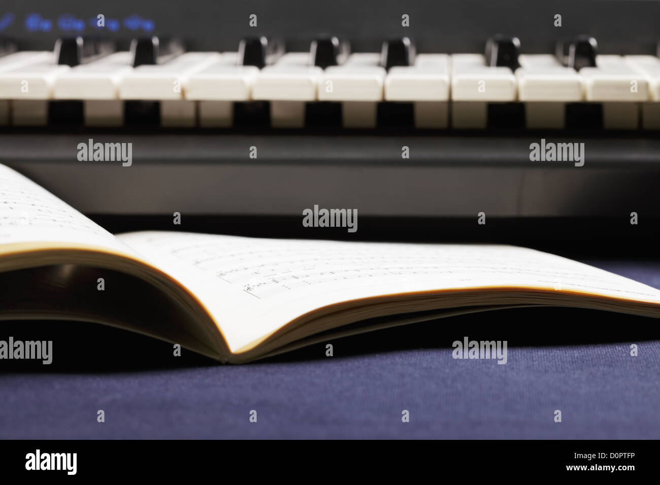 Musical notations and keyboard Stock Photo Alamy