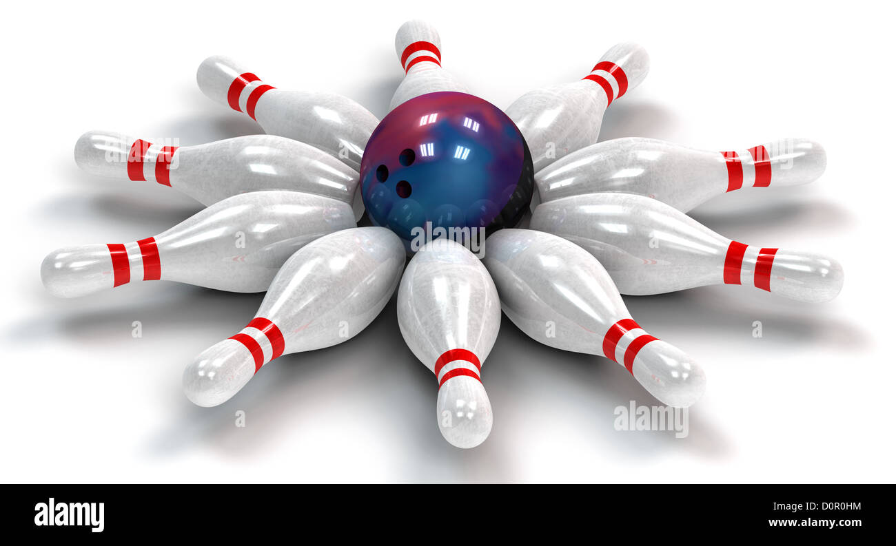 Ten Pin Bowling Target Stock Photos & Ten Pin Bowling Target Stock