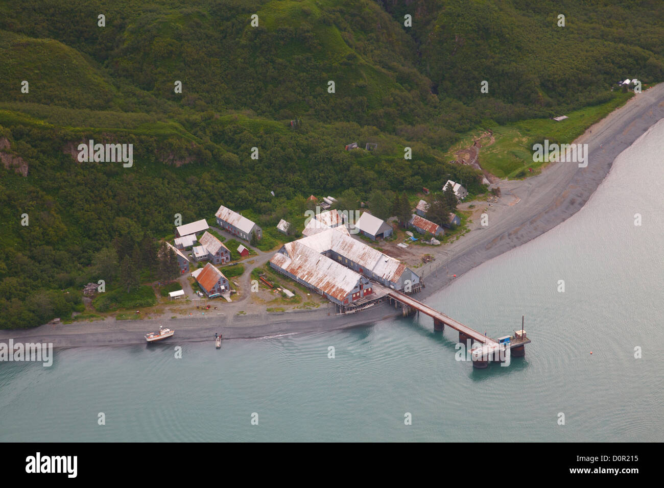 Snug Harbor Cannery, Cook Inlet, Alaska. Stock Photo