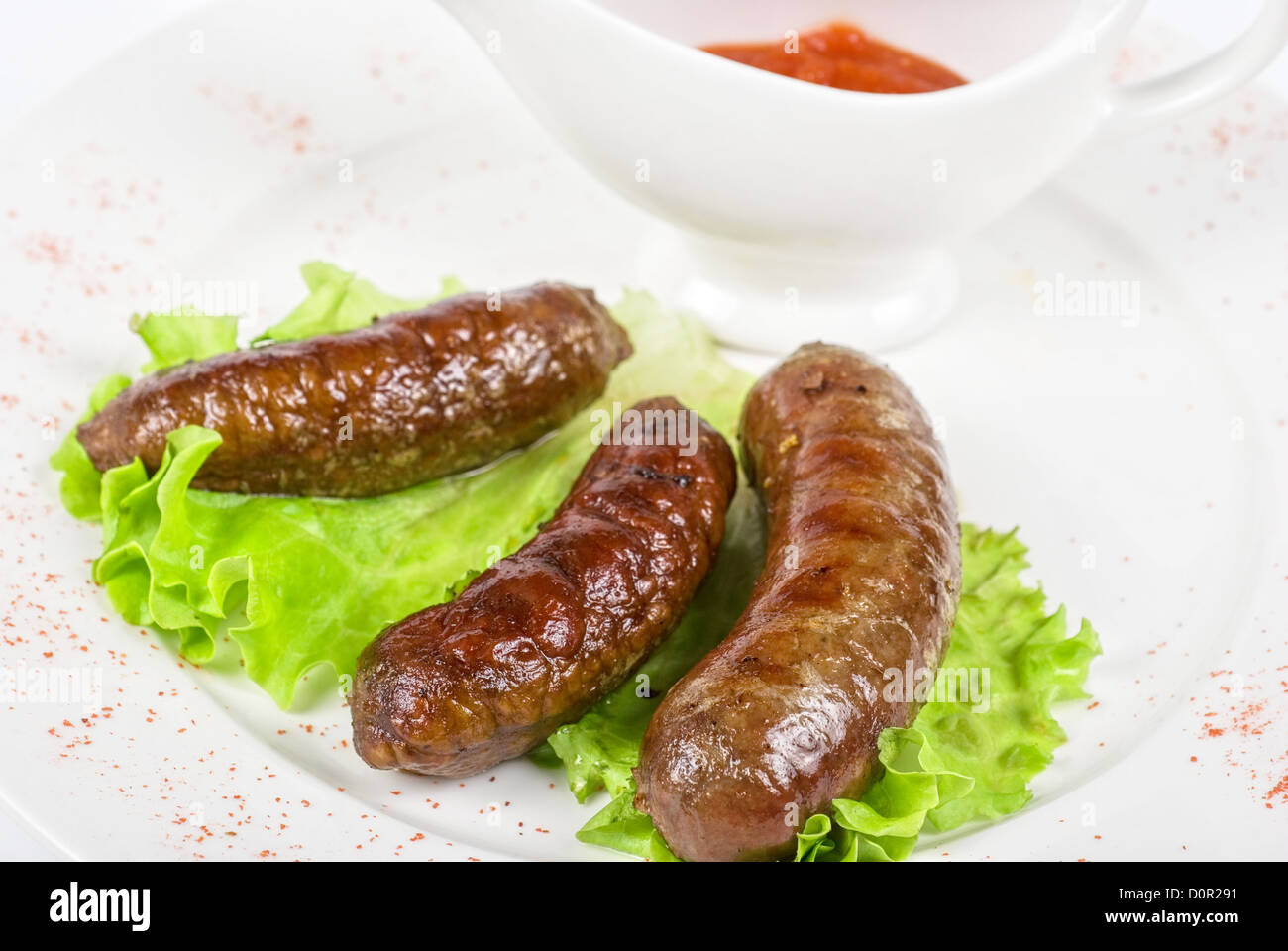 grilled venison sausage Stock Photo Alamy