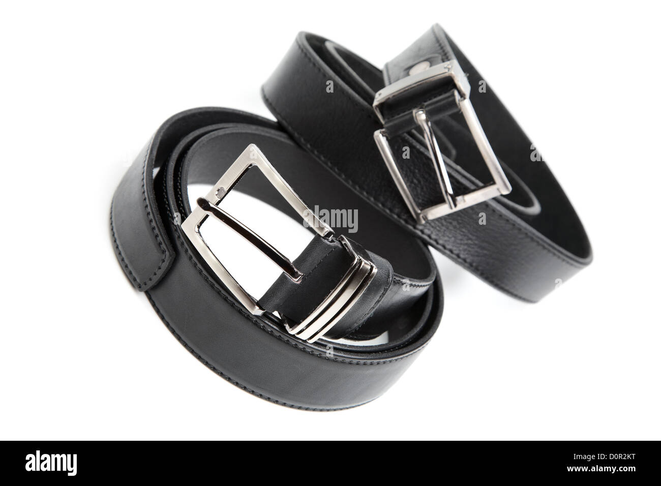 Two man's black belts Stock Photo Alamy
