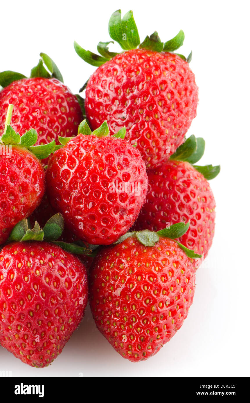 Close up ripe strawberries on Cut Out Stock Images & Pictures - Alamy