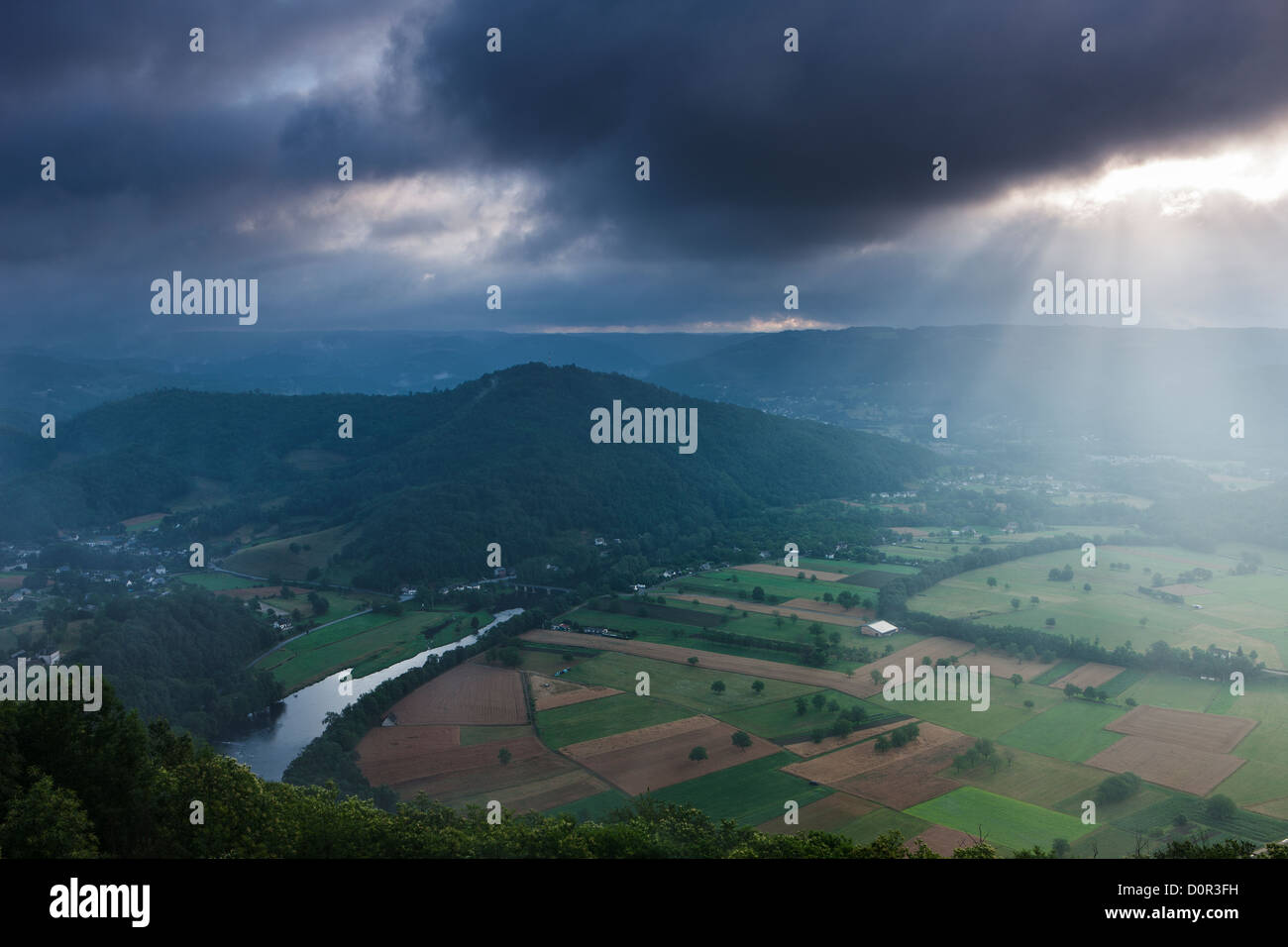 the Puy du Tour and upper Dordogne Valley at MonceauxsurDordogne