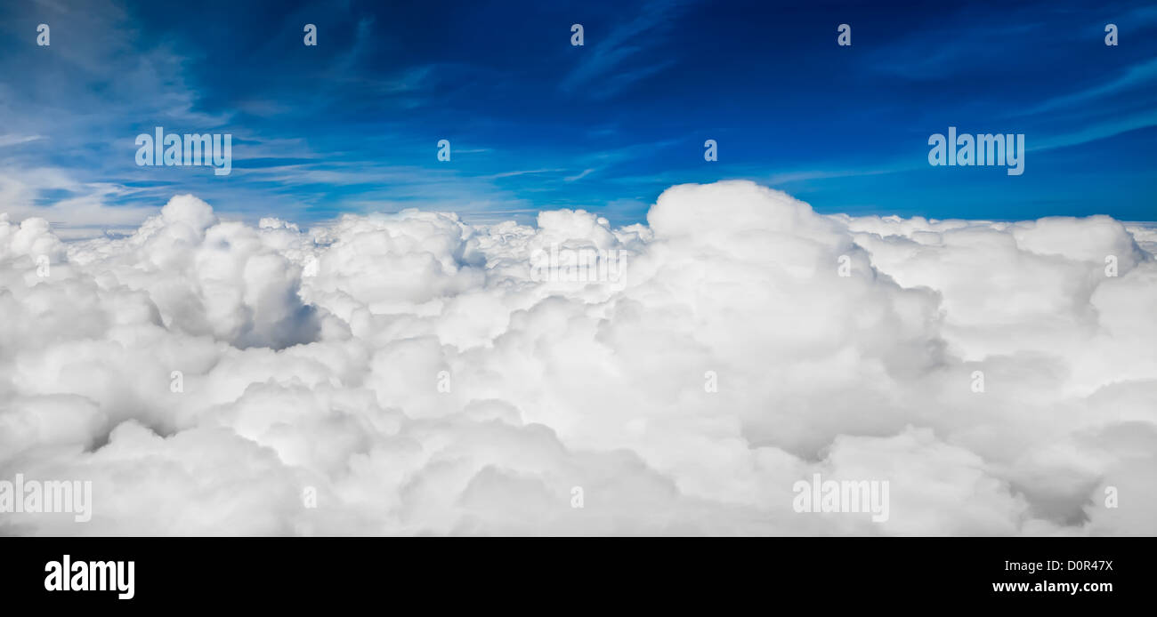 view sky from an airplane Stock Photo