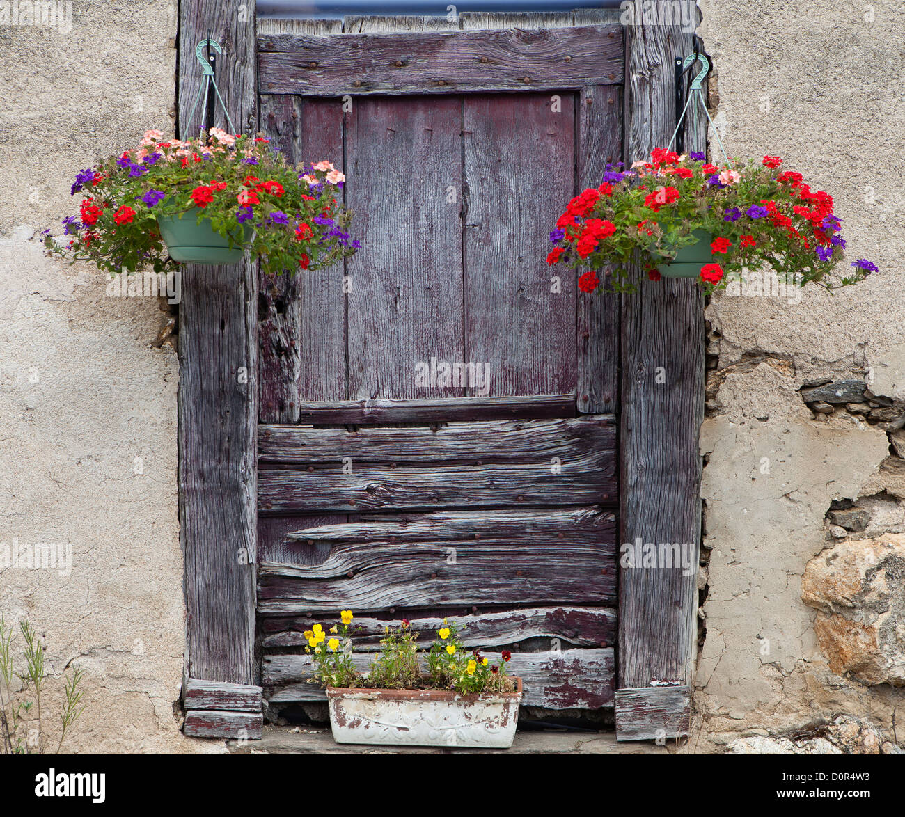 a doorway in Ségur-le-Château, Corrèze, the Limousin, France Stock Photo