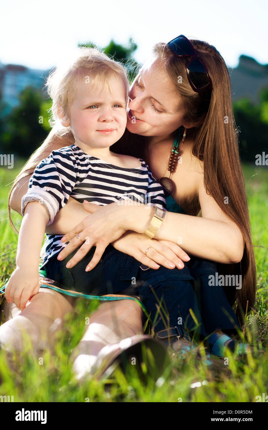 mum-with-the-son-stock-photo-alamy