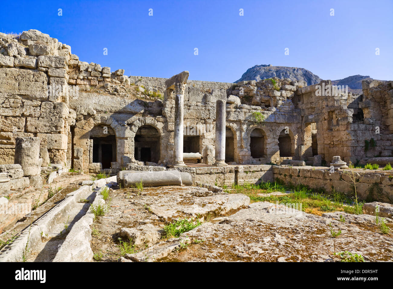 Ruins in Corinth, Greece Stock Photo Alamy