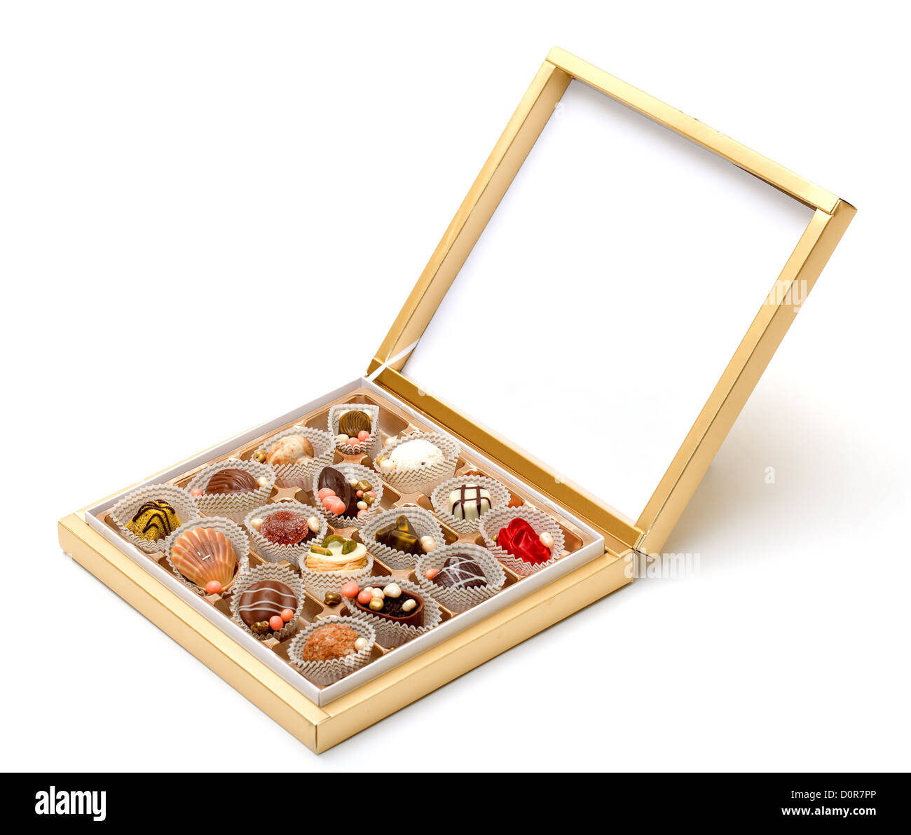 Box with Chocolates Candy Stock Photo - Alamy
