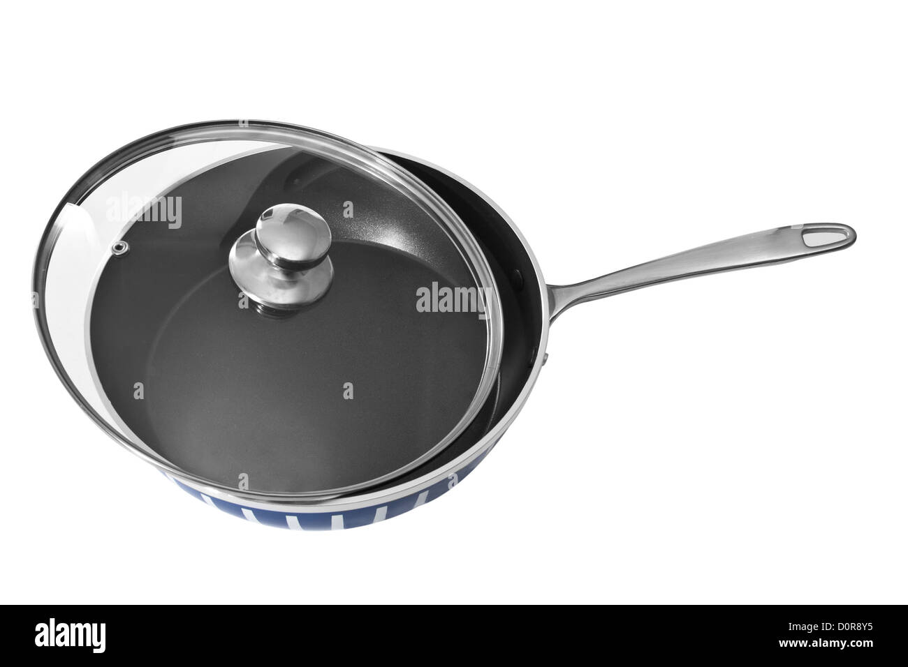 Frypan with handle and cover Stock Photo Alamy