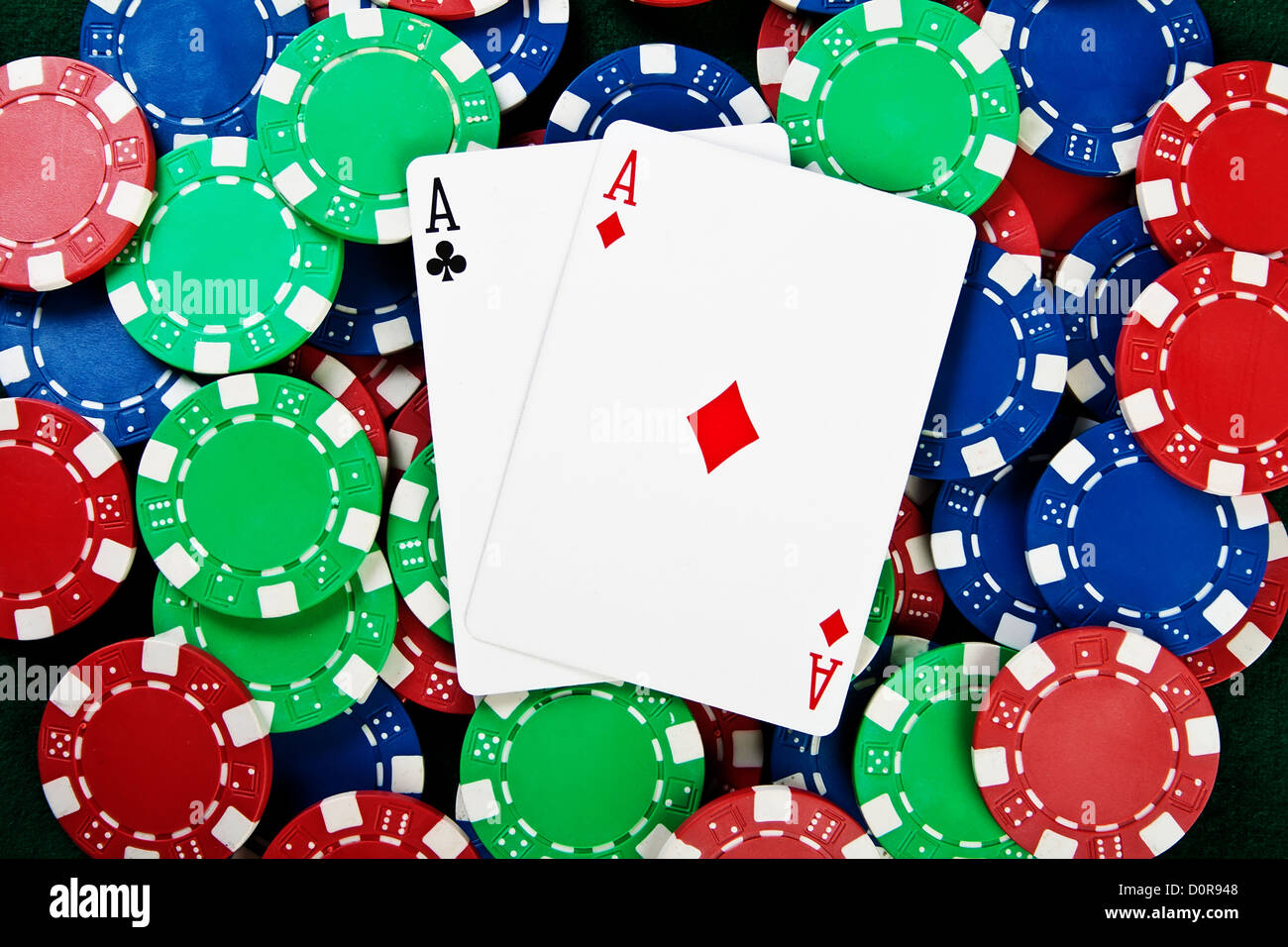 Chip and cards for the poker Stock Photo Alamy