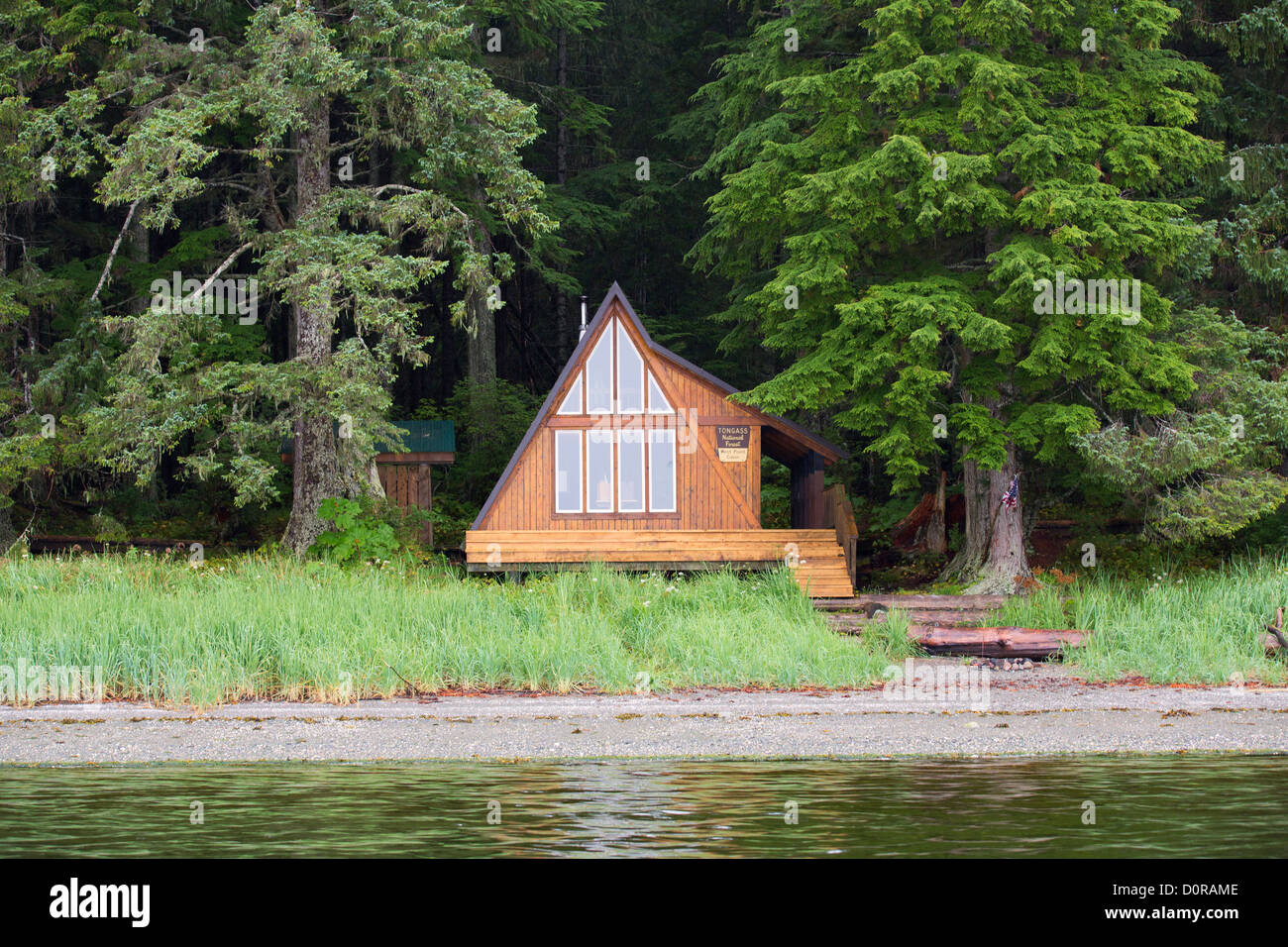 West Point Cabin, Tongass National Forest, Alaska. Stock Photo