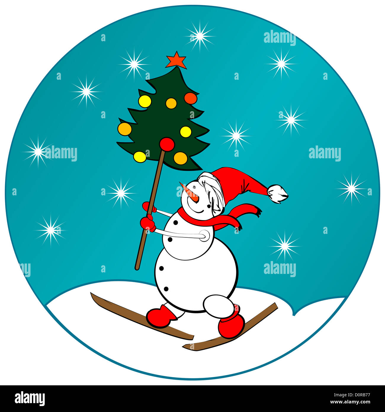 snow-man-sticker-stock-photo-alamy