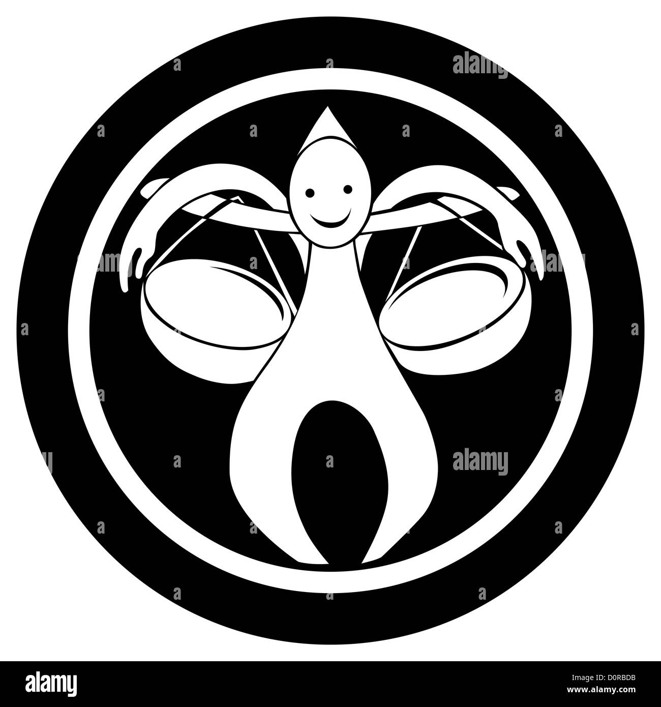 Zodiac Sign Aquarius Tattoo Stock Photo Alamy