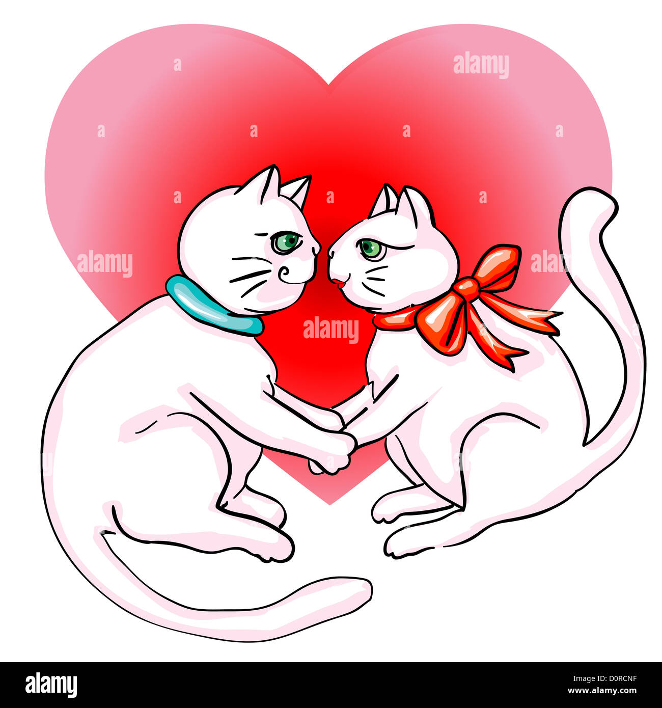 Кошка муж кошка жена. Влюбленные котики. Валентинка коты. Рисунок на день влюбленных.
