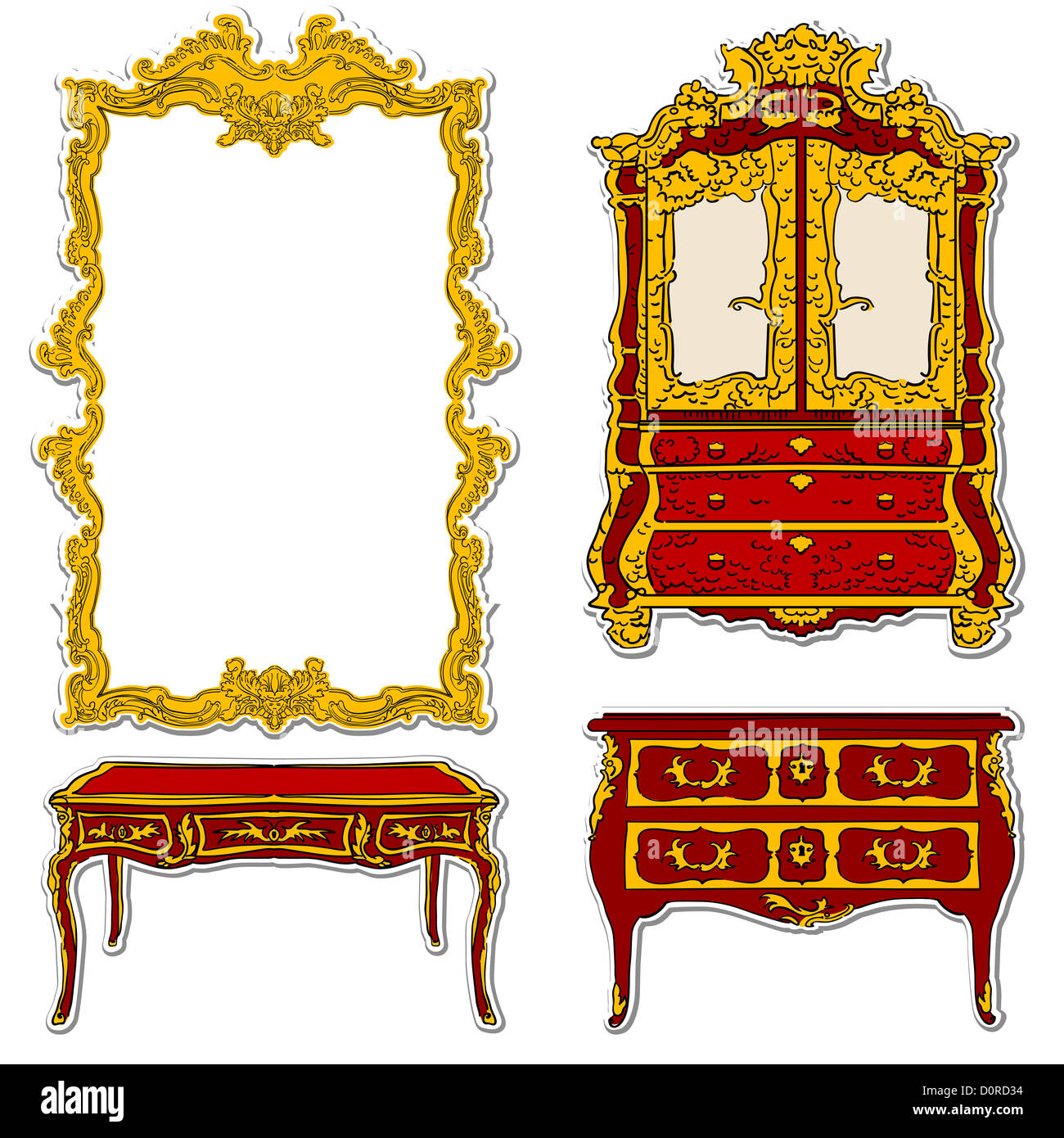 rococo furniture stickers Stock Photo Alamy