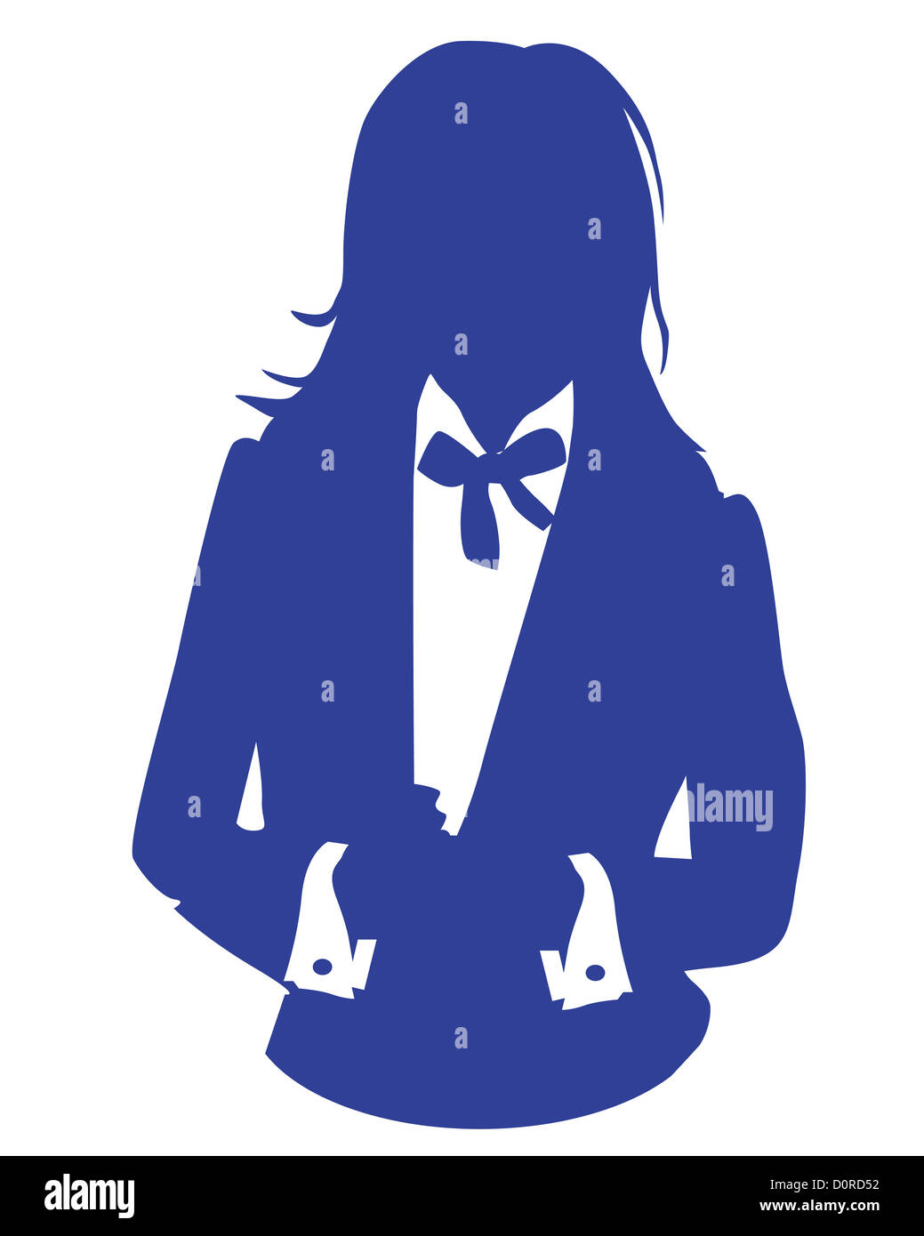 business woman blue suit avatar Stock Photo