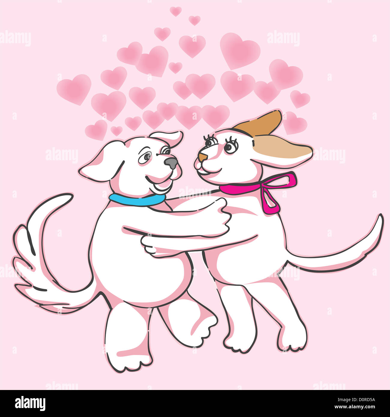 Cartoon dogs in love hires stock photography and images Alamy