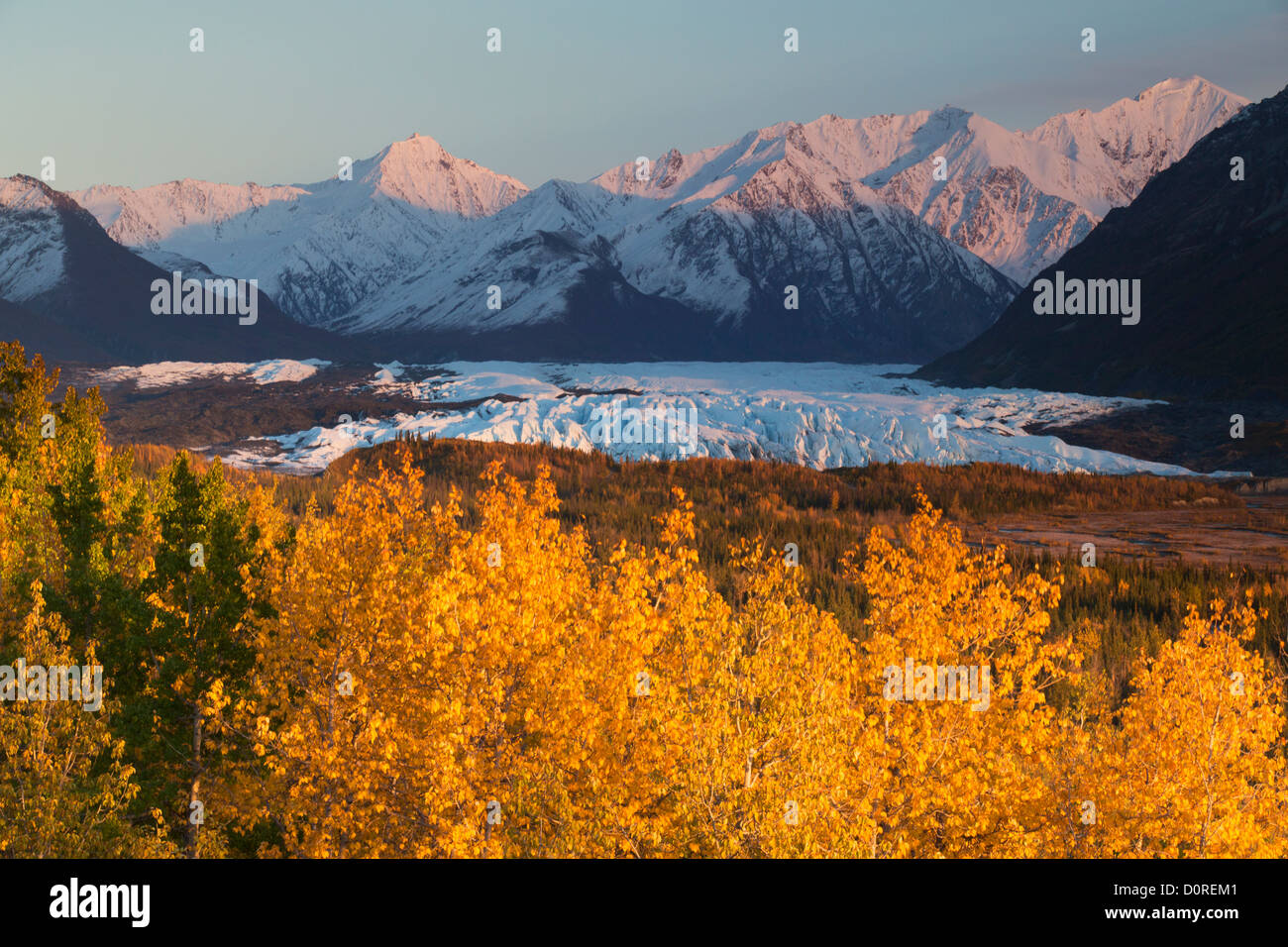 Matanuska Glacier and the Chugach Mountains, Alaska Stock Photo Alamy