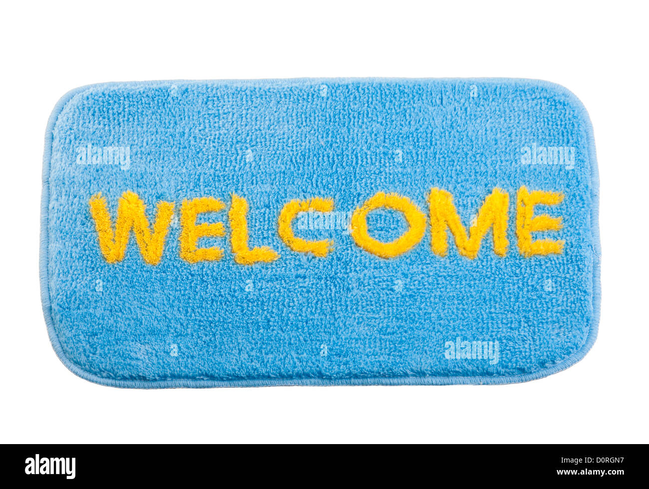 Nice welcome cleaning foot mat isolated Stock Photo