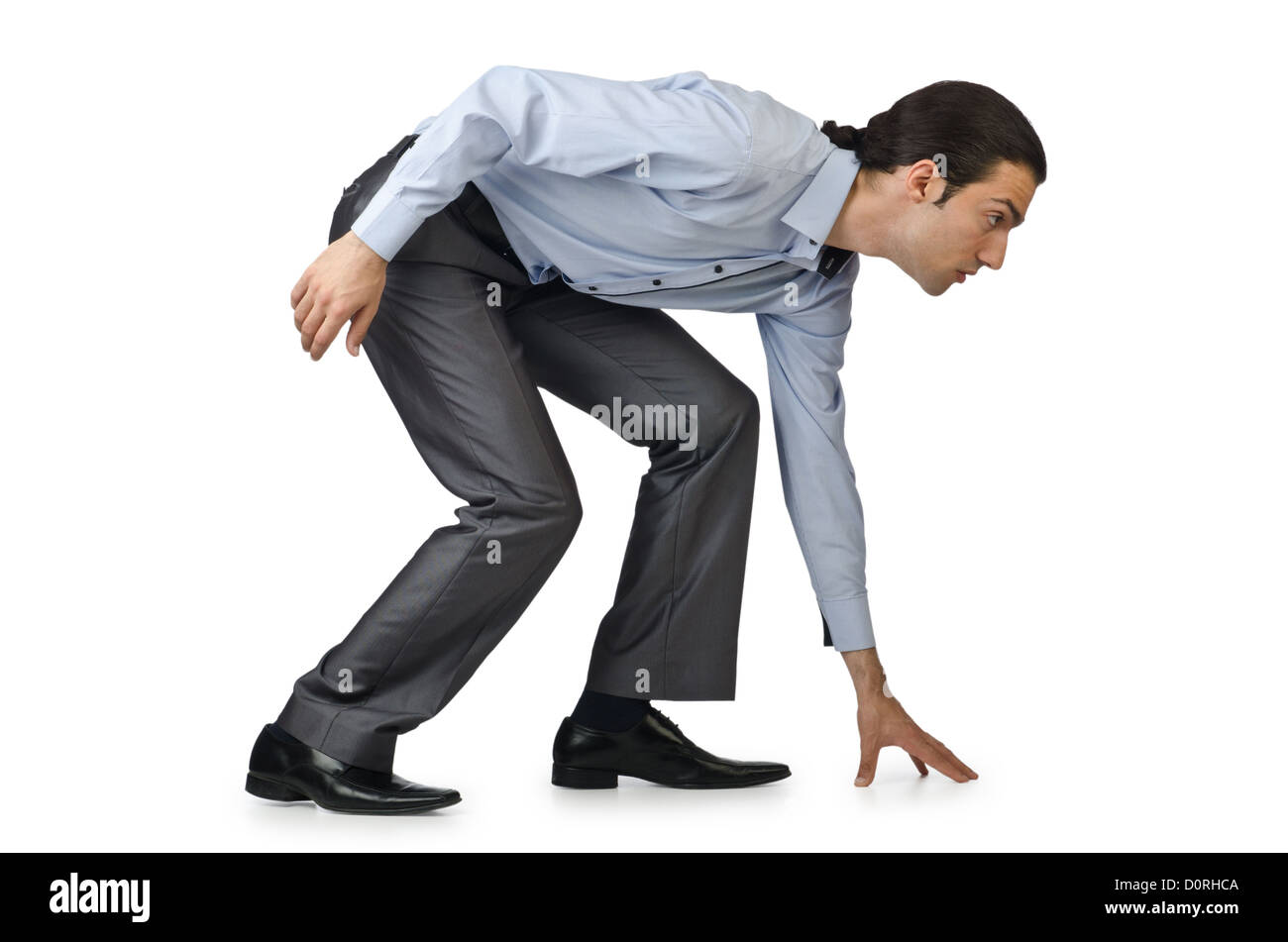 Businessman isolated on the white background Stock Photo - Alamy