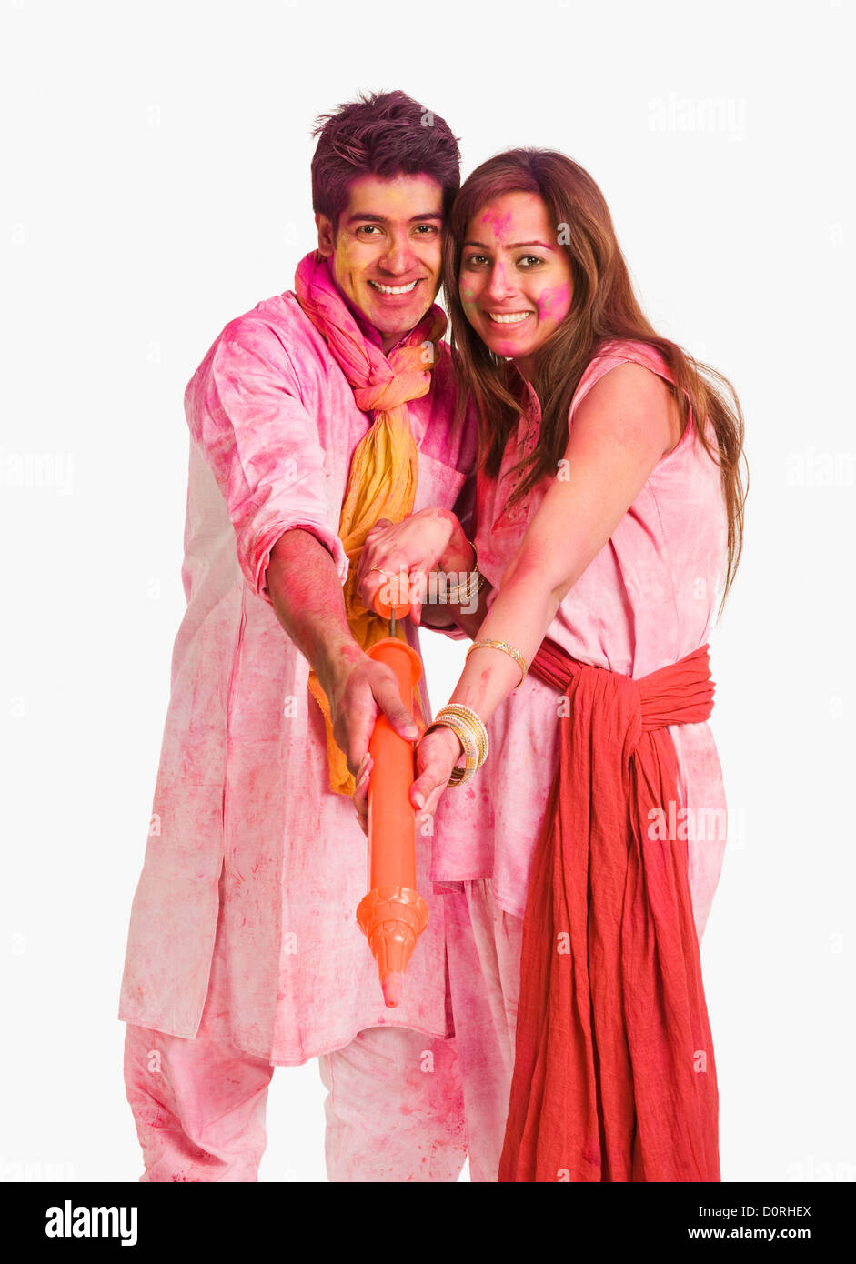 holi couple photoshoot dress
