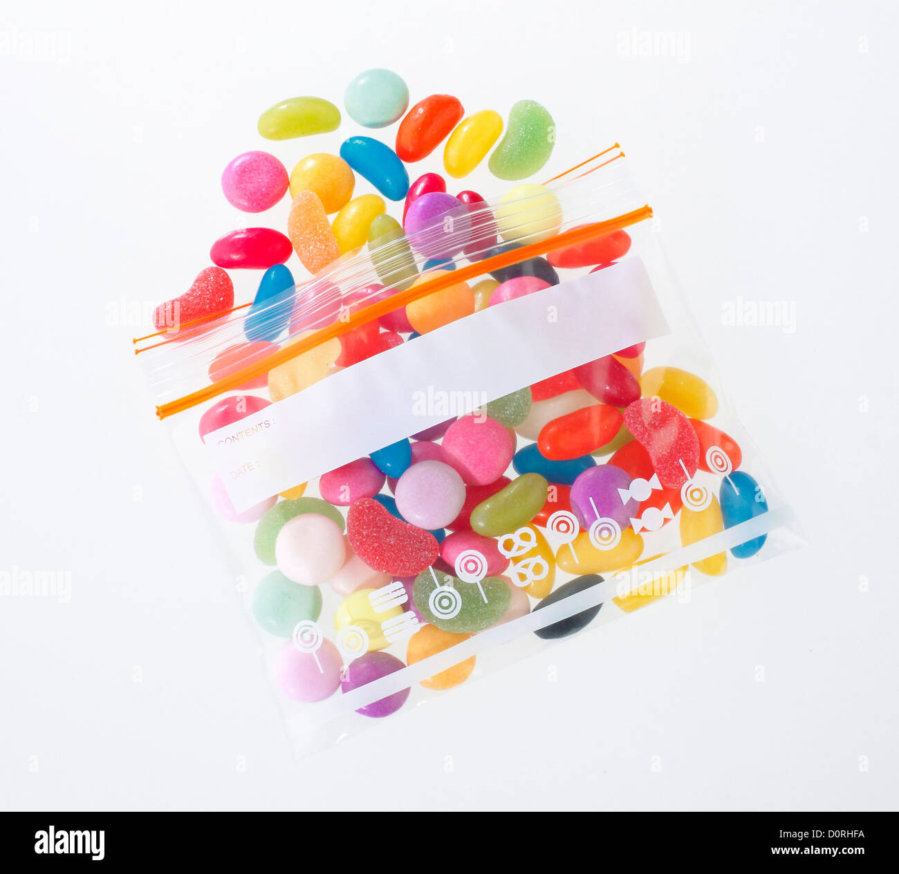 colorful candy in the zipper bag Stock Photo Alamy