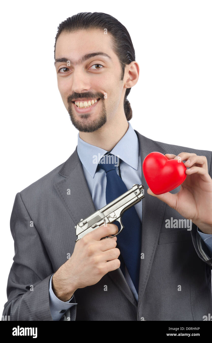 Man gun piggy bank hires stock photography and images Alamy