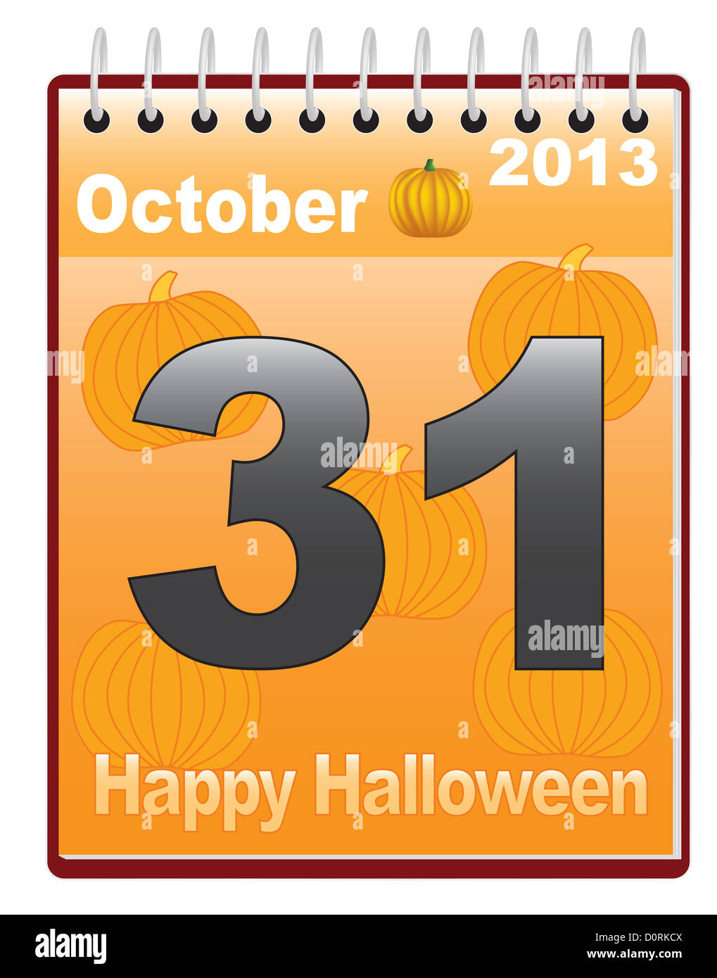 calendar with Halloween date Stock Photo Alamy