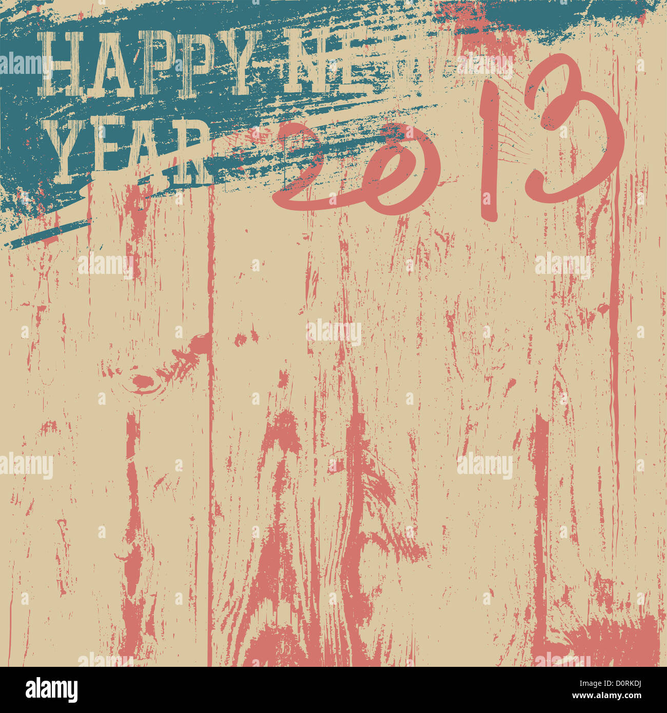 2013 New Year background retro styled Stock Photo