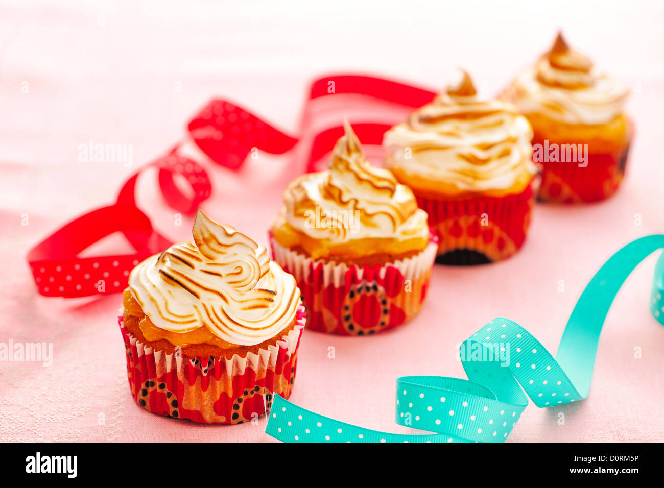 Cupcakes with whipped cream Stock Photo Alamy