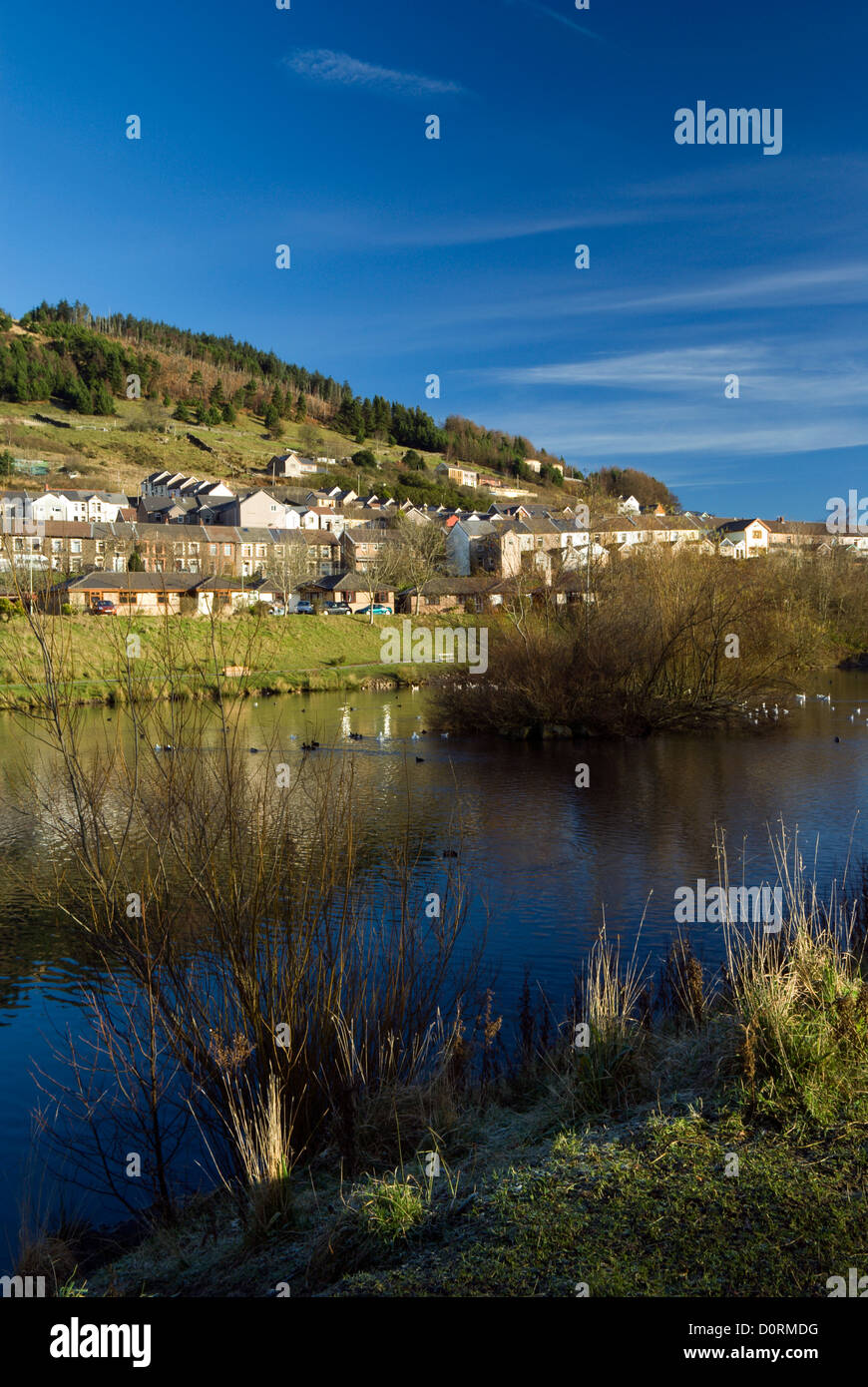 lake cwm clydach, clydach vale, rhondda valley, south wales, uk Stock