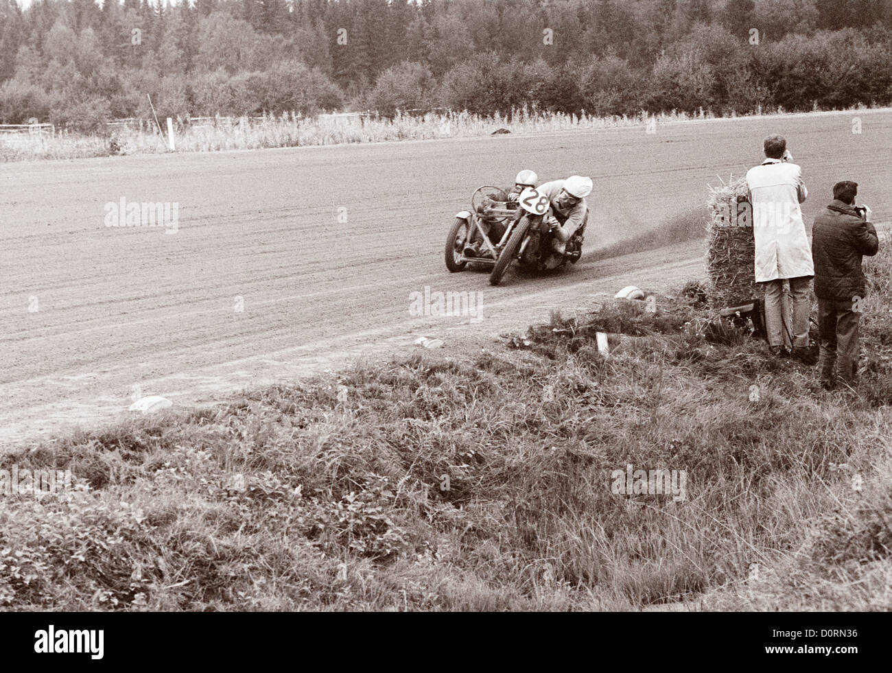 old motorcycle racing with motorcycle with sidecar Stock Photo - Alamy