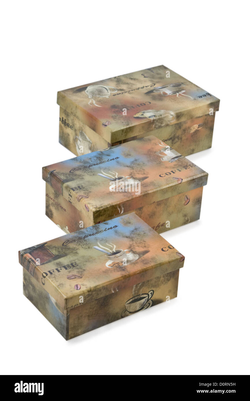 Three boxes for gifts Stock Photo - Alamy