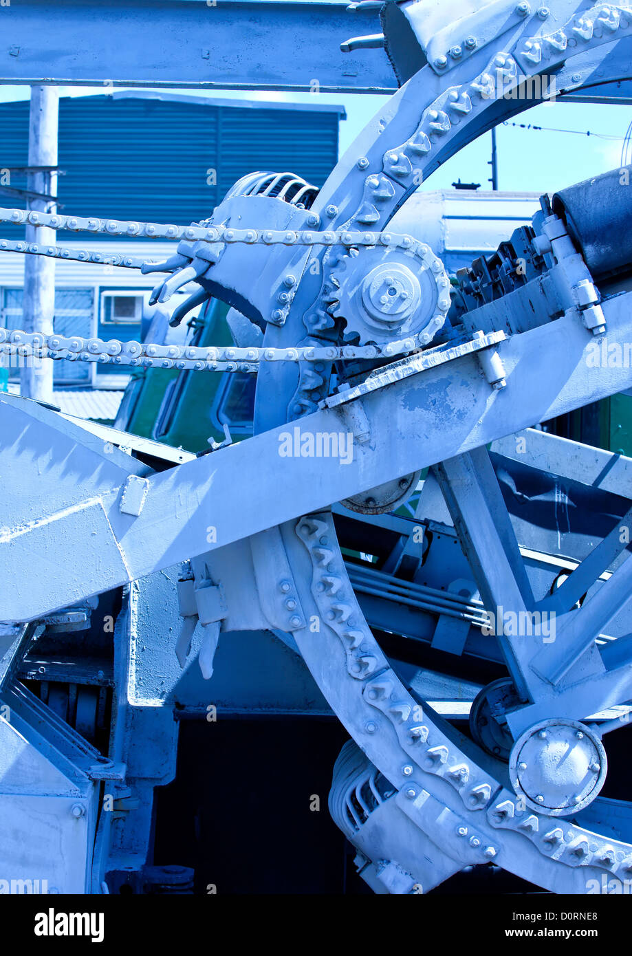 mechanism with a chain drive Stock Photo