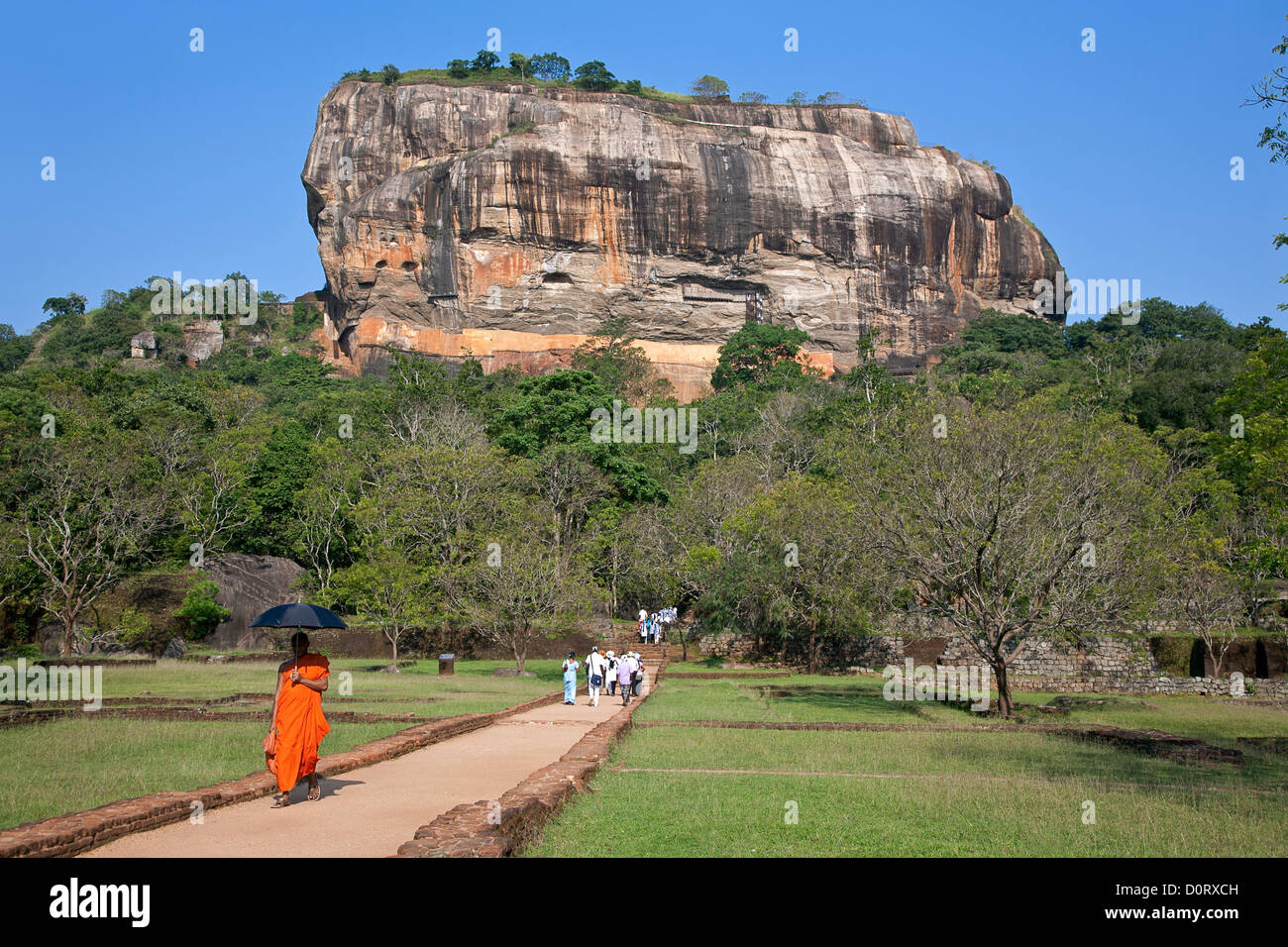 Sigiriya Rock (Unesco World Heritage site). Sri Lanka Stock Photo