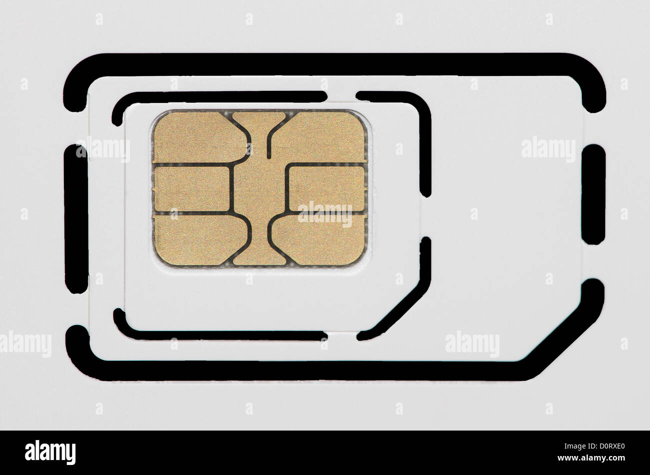 Mobile telephone SIM card Stock Photo