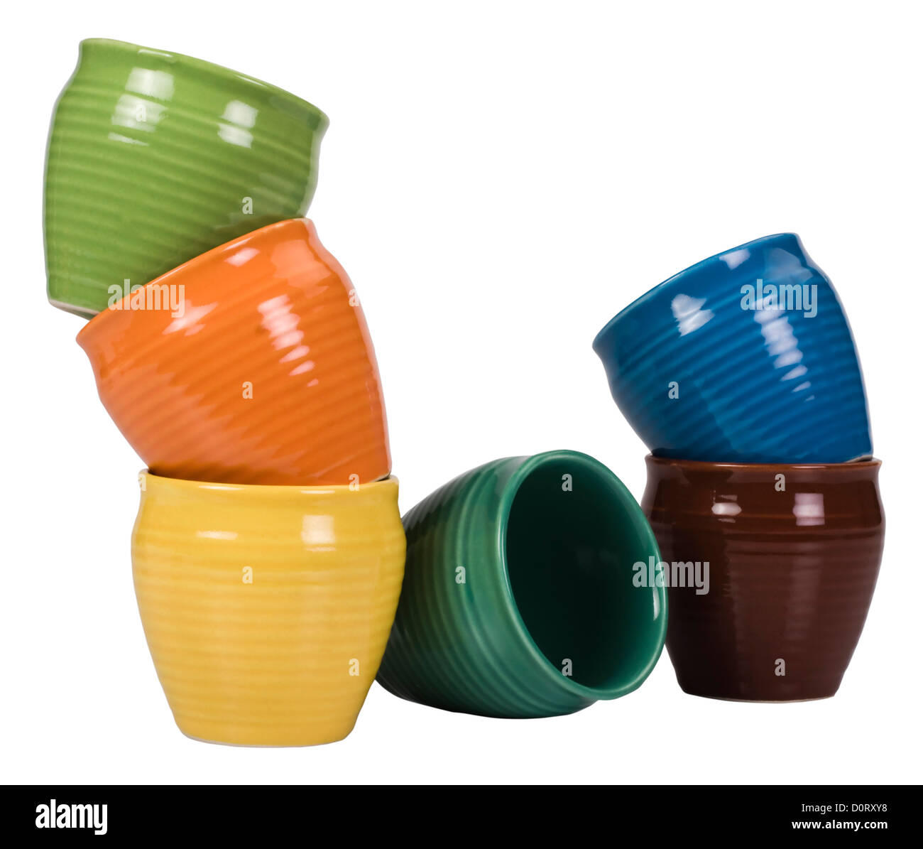 Stack of ceramic pots Stock Photo Alamy