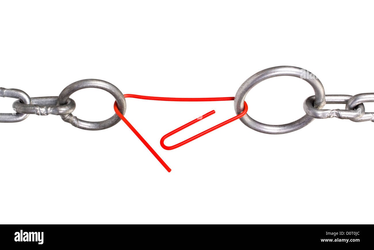 A chain is as strong as its weakest link hires stock photography and