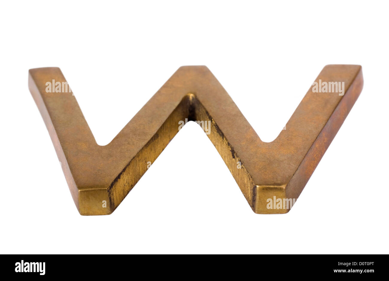 Close-up of letter 'w' Stock Photo